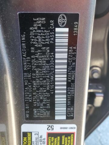 2020 TOYOTA CAMRY SE - 4T1G11AK7LU330454