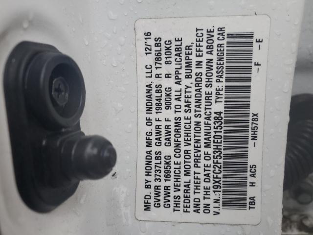 2017 HONDA CIVIC LX - 19XFC2F53HE015384