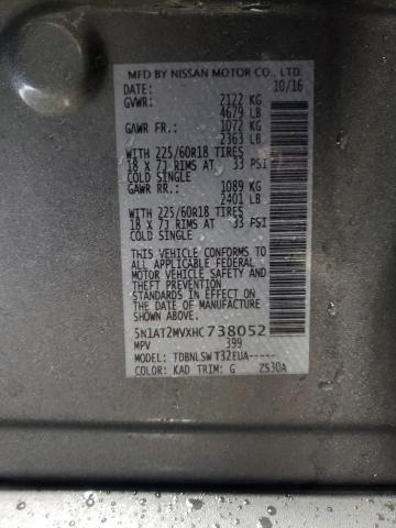 2017 NISSAN ROGUE SV - 5N1AT2MVXHC738052