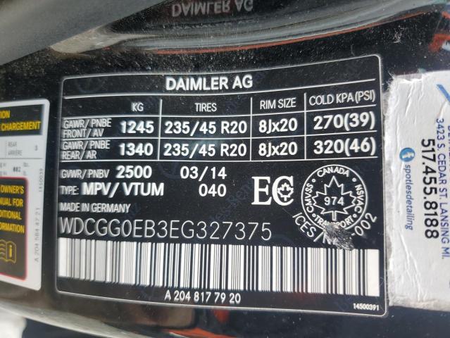 VIN WDCGG0EB3EG327375 2014 MERCEDES-BENZ GLK-CLASS no.13