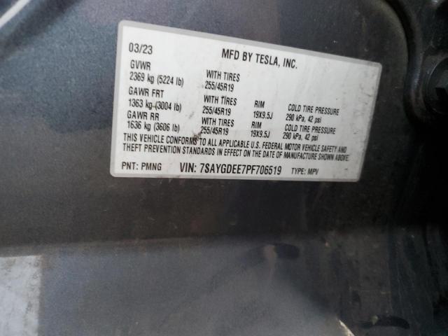 2023 TESLA MODEL Y - 7SAYGDEE7PF706519