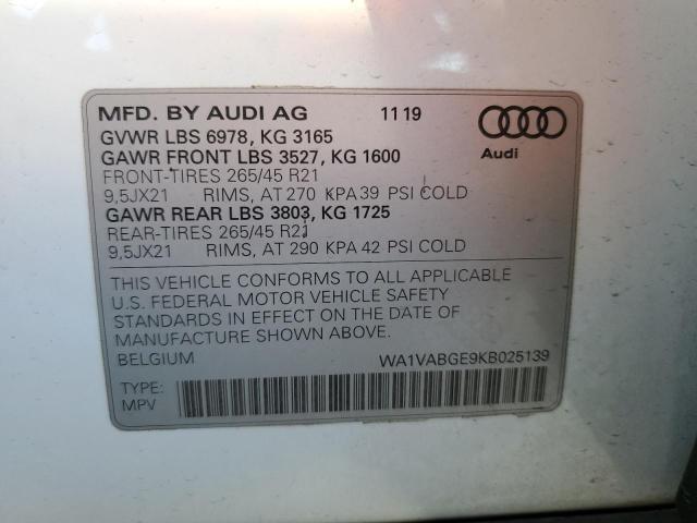 VIN WA1VABGE9KB025139 2019 AUDI E-TRON no.14