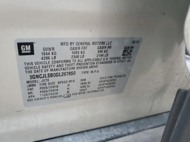 2016 CHEVROLET TRAX 1LT - 3GNCJLSB0GL267850