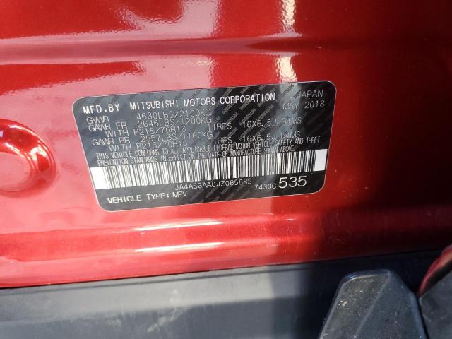 2018 MITSUBISHI ECLIPSE CR - JA4AS3AA0JZ065882
