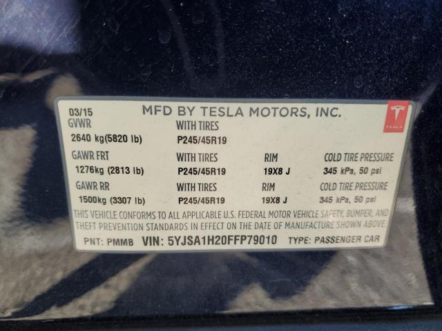 VIN 5YJSA1H20FFP79010 2015 TESLA MODEL S no.12