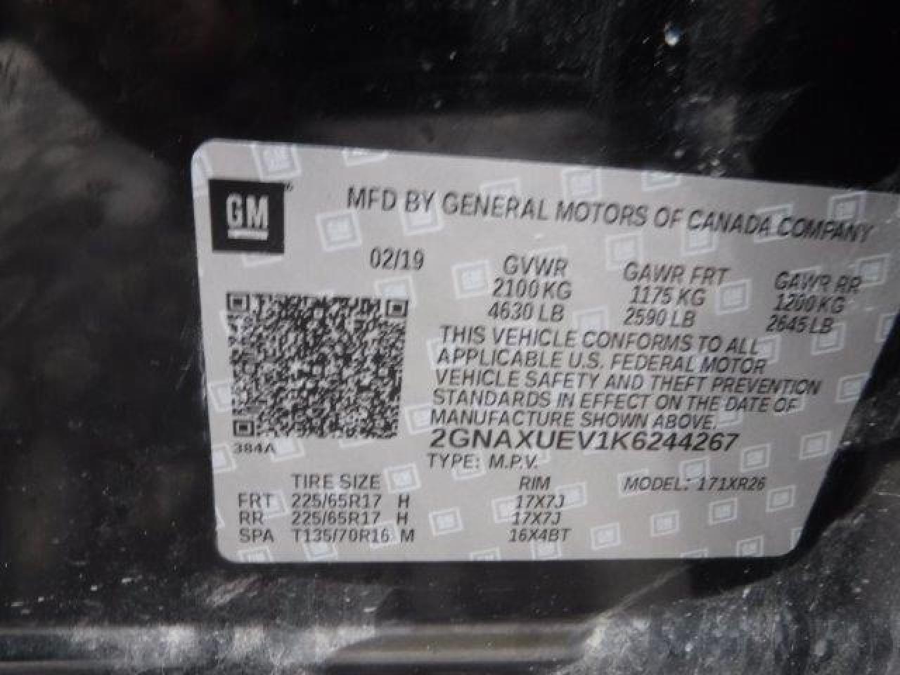 Lot #3024236810 2019 CHEVROLET EQUINOX LT