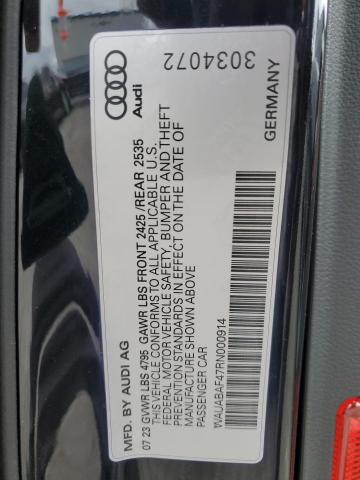 2024 AUDI A4 PREMIUM - WAUABAF47RN000914