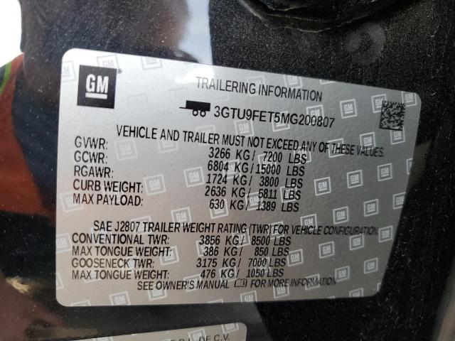 2021 GMC SIERRA K15 - 3GTU9FET5MG200807