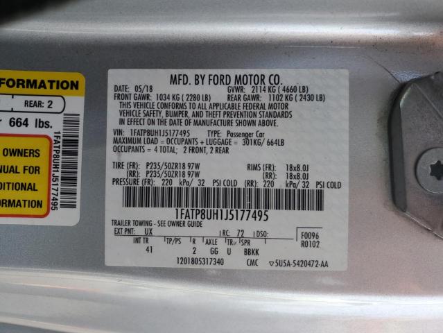 VIN 1FATP8UH1J5177495 2018 FORD ALL MODELS no.13