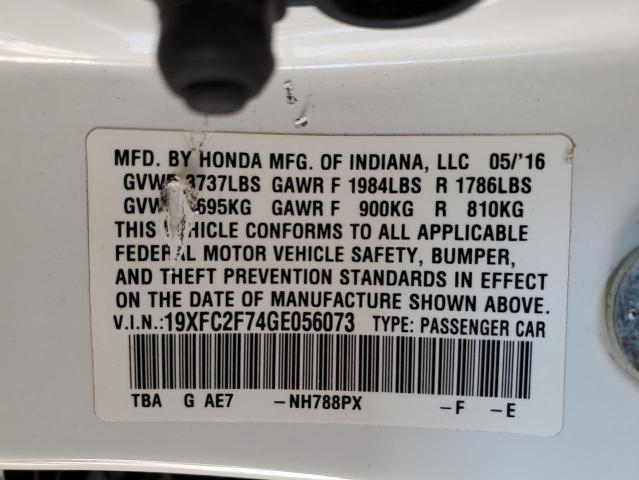 2016 HONDA CIVIC 4D - 19XFC2F74GE056073