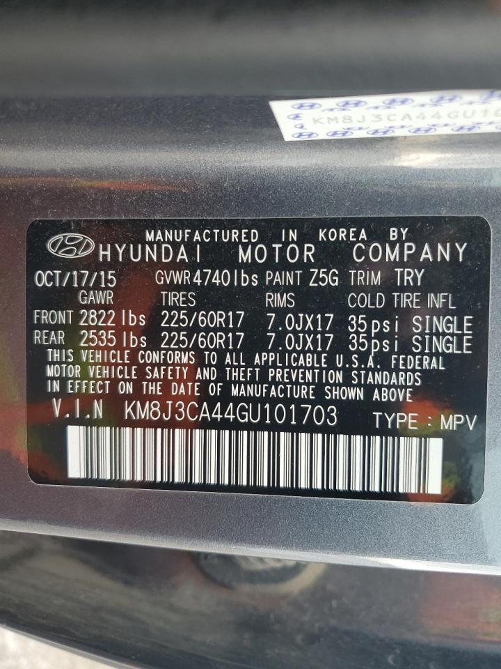 Lot #3033256813 2016 HYUNDAI TUCSON LIM