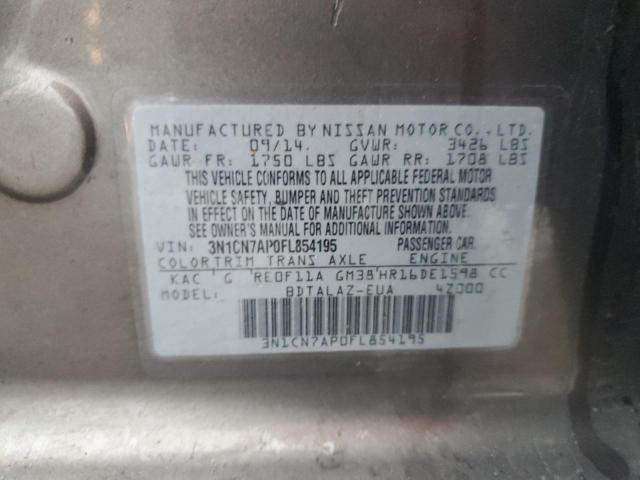 2015 NISSAN VERSA S - 3N1CN7AP0FL854195