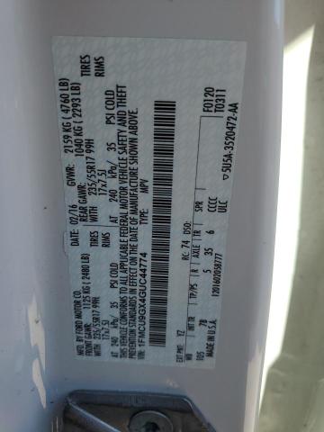2016 FORD ESCAPE SE - 1FMCU9GX4GUC44774