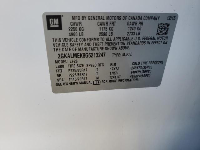 2016 GMC TERRAIN SL - 2GKALMEK8G6213247
