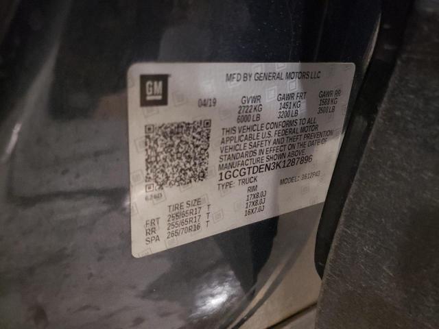 2019 CHEVROLET COLORADO Z - 1GCGTDEN3K1287896