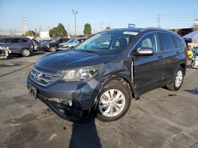 HONDA CR-V EXL 2013 gray  gas 5J6RM3H79DL010765 photo #1