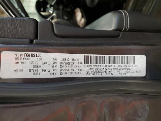 2016 JEEP GRAND CHER - 1C4RJFBG5GC311451