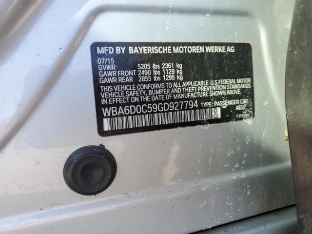 2016 BMW 640 I GRAN - WBA6D0C59GD927794