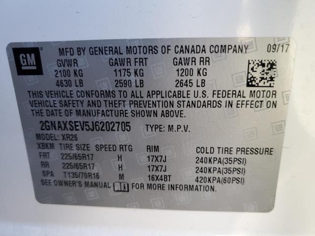 2018 CHEVROLET EQUINOX LT - 2GNAXSEV5J6202705
