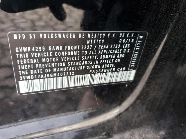 2016 VOLKSWAGEN JETTA SPOR - 3VWD17AJ6GM407212