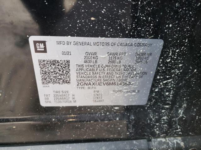 2021 CHEVROLET EQUINOX LT - 2GNAXUEV6M6146502