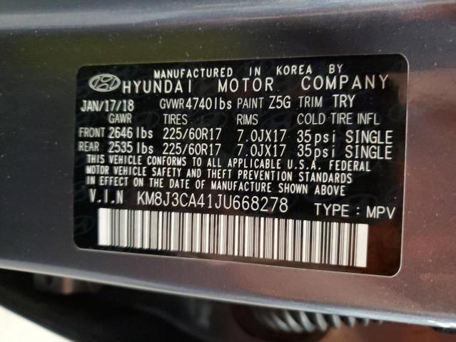 2018 HYUNDAI TUCSON AWD KM8J3CA41JU668278