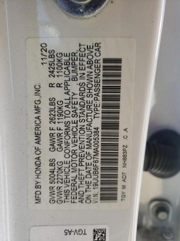 2021 ACURA TLX ADVANC 19UUB6F67MA005384