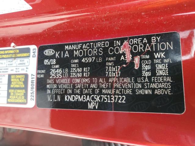 2019 KIA SPORTAGE L - KNDPM3AC5K7513722