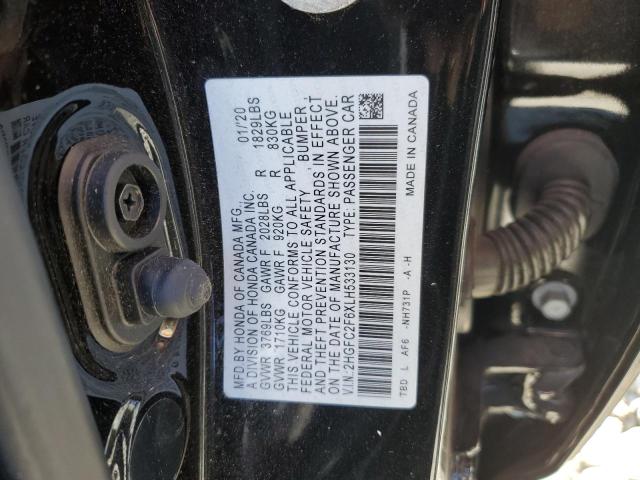 2020 HONDA CIVIC LX - 2HGFC2F6XLH533130