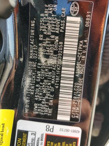 2017 TOYOTA CAMRY LE - 4T1BF1FK7HU392058