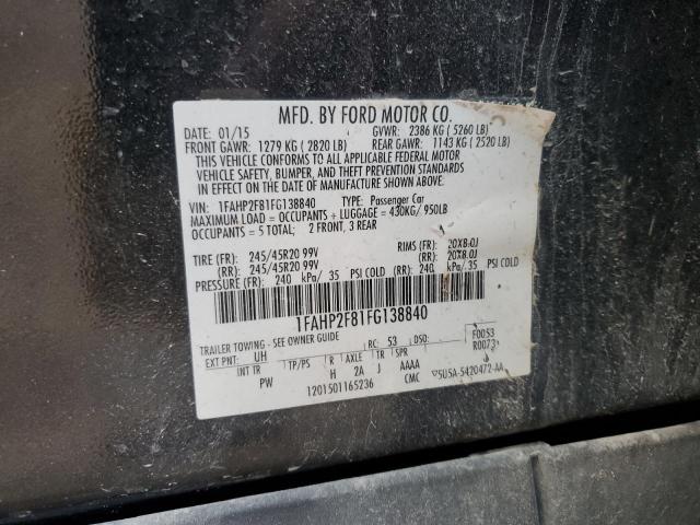 2015 FORD TAURUS LIM - 1FAHP2F81FG138840