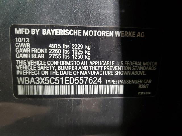 VIN WBA3X5C51ED557624 2014 BMW 3 SERIES no.12