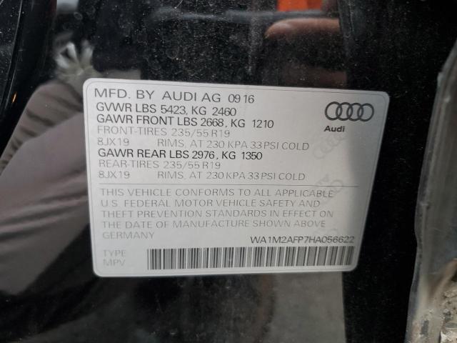 2017 AUDI Q5 PREMIUM - WA1M2AFP7HA056622