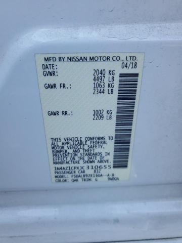 VIN 1N4AZ1CPXJC310655 2018 Nissan Leaf, S no.12