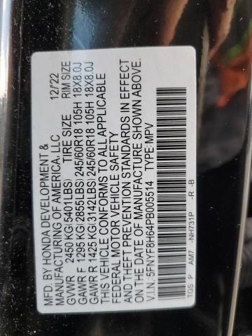 2023 HONDA PASSPORT T - 5FNYF8H64PB005514