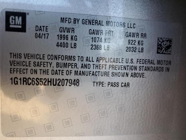 2017 CHEVROLET VOLT LT - 1G1RC6S52HU207948