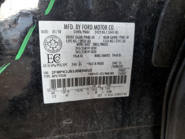 2018 FORD EDGE SEL - 2FMPK3J83JBB54020