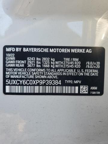 VIN 5UXCY6C0XP9P39384 2023 BMW X6, Xdrive40I no.13