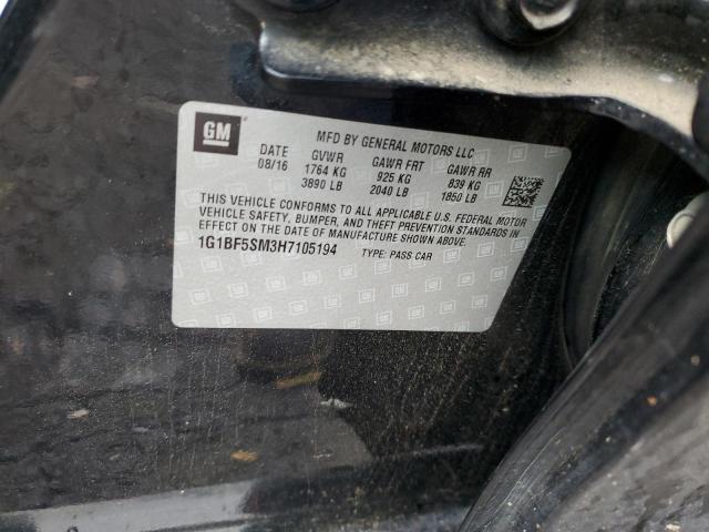 2017 CHEVROLET CRUZE PREM - 1G1BF5SM3H7105194