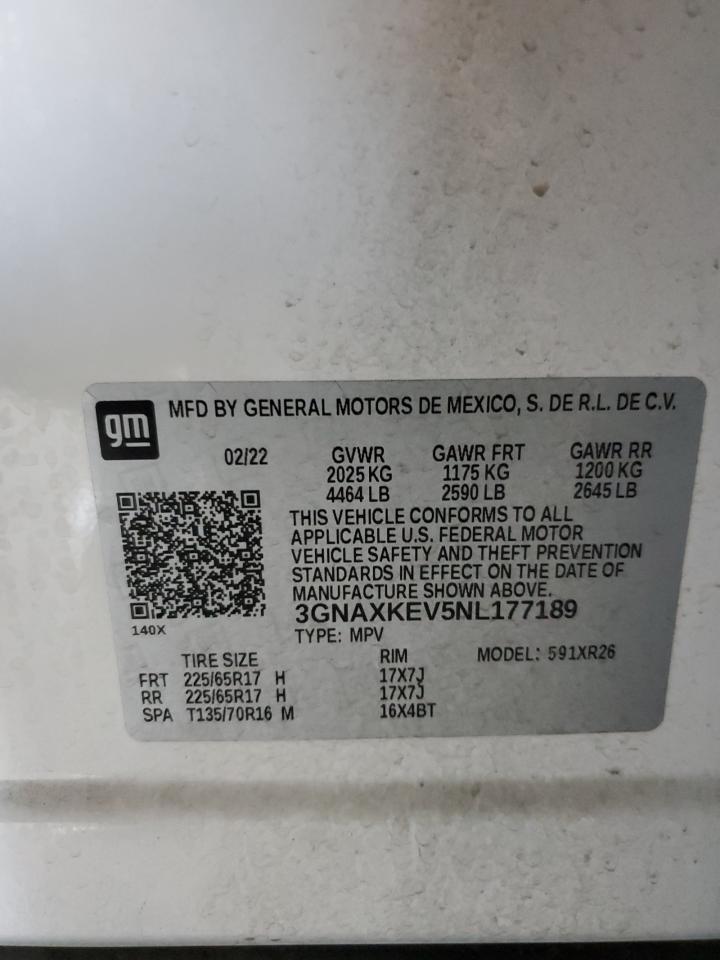 Lot #2972338413 2022 CHEVROLET EQUINOX LT