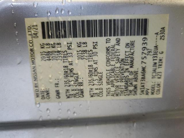 2021 NISSAN ROGUE SV - 5N1AT3BA6MC757939