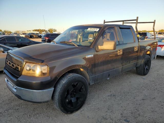 FORD F150 SUPER 2007 brown crew pic flexible fuel 1FTPW12V77KC60793 photo #1