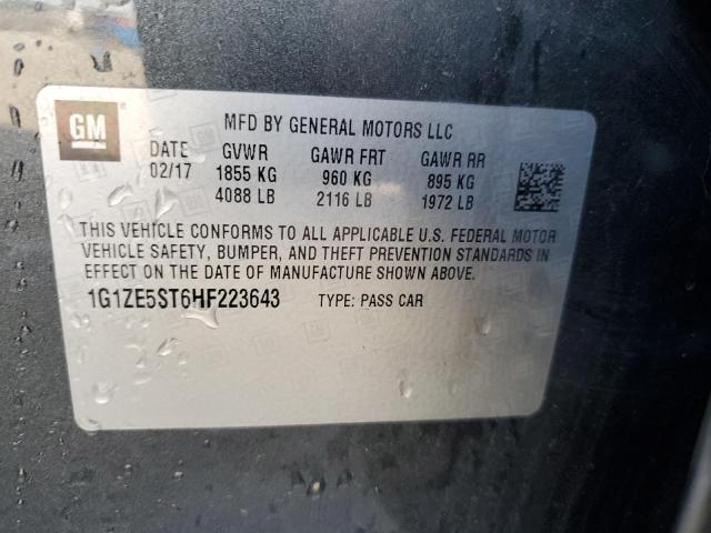 2017 CHEVROLET MALIBU LT - 1G1ZE5ST6HF223643