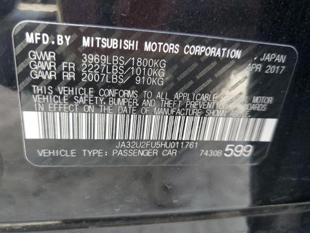 VIN JA32U2FU5HU011761 2017 Mitsubishi Lancer, ES no.12