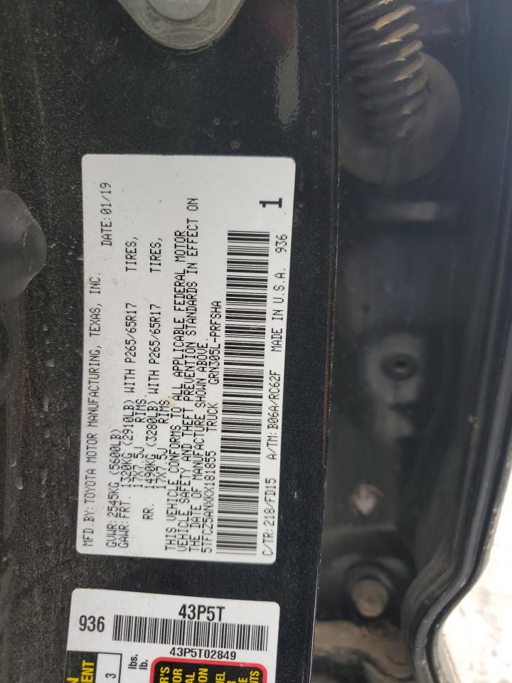 Lot #3029697105 2019 TOYOTA TACOMA DOU