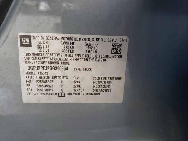2016 GMC SIERRA K15 - 3GTU2PEJ2GG306354