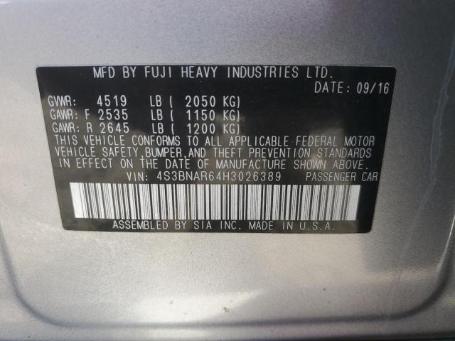 2017 SUBARU LEGACY 4S3BNAR64H3026389