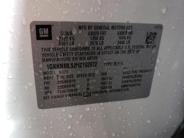 2017 GMC ACADIA SLT - 1GKKNMLS2HZ192872