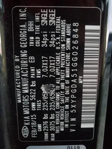 2016 KIA SORENTO LX - 5XYPGDA51GG026848