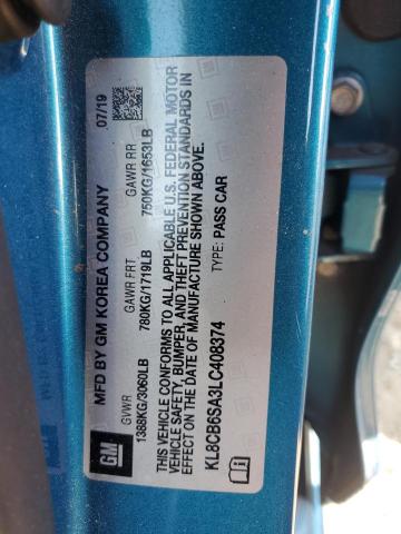 2020 CHEVROLET SPARK LS - KL8CB6SA3LC408374
